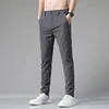 Mingyu Brand Spring Summer Stretch Pants Men Thin Elastic Waist Business Straight Classic Solid Color Black Casual Trouser Male 2