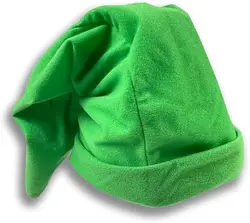 Green Christmas Elf Hat - Unisex Woolen Cap for Winter & Autumn, Fairy Tale Role - playing Accessory, Solid Color with Customizable Design (Green)