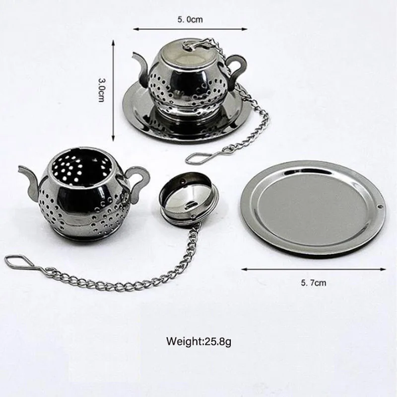 Tea Infuser Tea Strainer Tea Filter Tea Strainers Stainless Steel Mesh Infuser With Chain Hooks Teakettle Locking Tea Filter Infuser Spice Strainer
