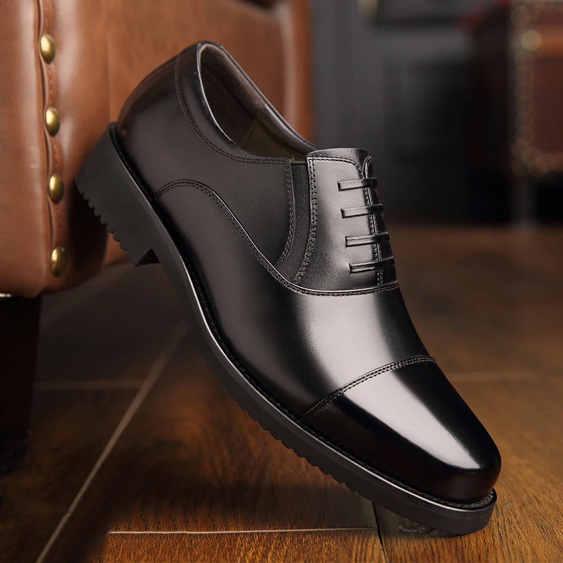 

2023 Man Split Leather Shoes Rubber Sole Size 48 Man Business Office Male Dress Lether Shoes