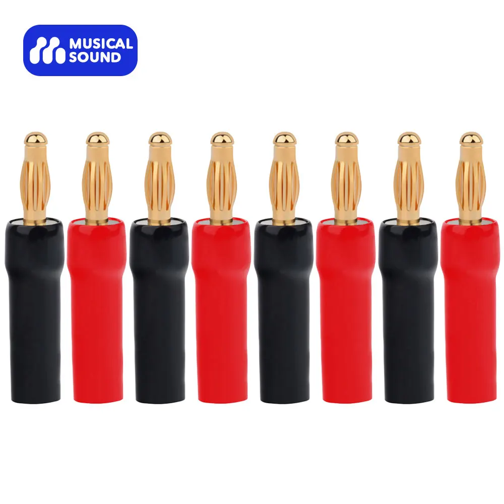 Altoparlante Audio Musicale Spine A Banana 4 Paia/8 Pezzi Spine Per Altoparlanti Placcate In Oro Connettore Audio Per Cavo Altoparlante, Amplificatori
