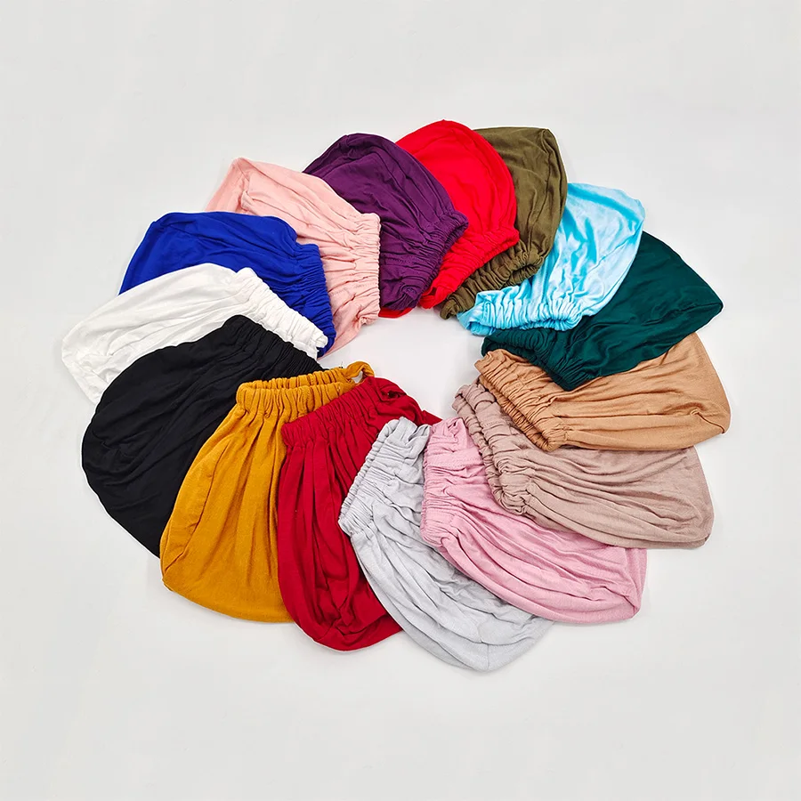 New Soft Modal Muslim Turban Hat Inner Hijab Caps Islamic Underscarf Bonnet India Hats Female Headwrap Turbante Mujer