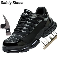 New Men Women Safety Shoes Anti-smash Anti-puncture Work Shoes Breathable Lightweight Work Sneakers Indestructible Shoes Boots