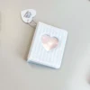 Mini Photo Album 36 Pockets, 3 Inch Kpop Photocard Holder Book Small Photocard Binder, Love Heart Hollowed Out Shape, Blue Pink 4