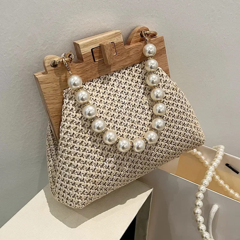 Tortoise Bag With Pearl Crossbody