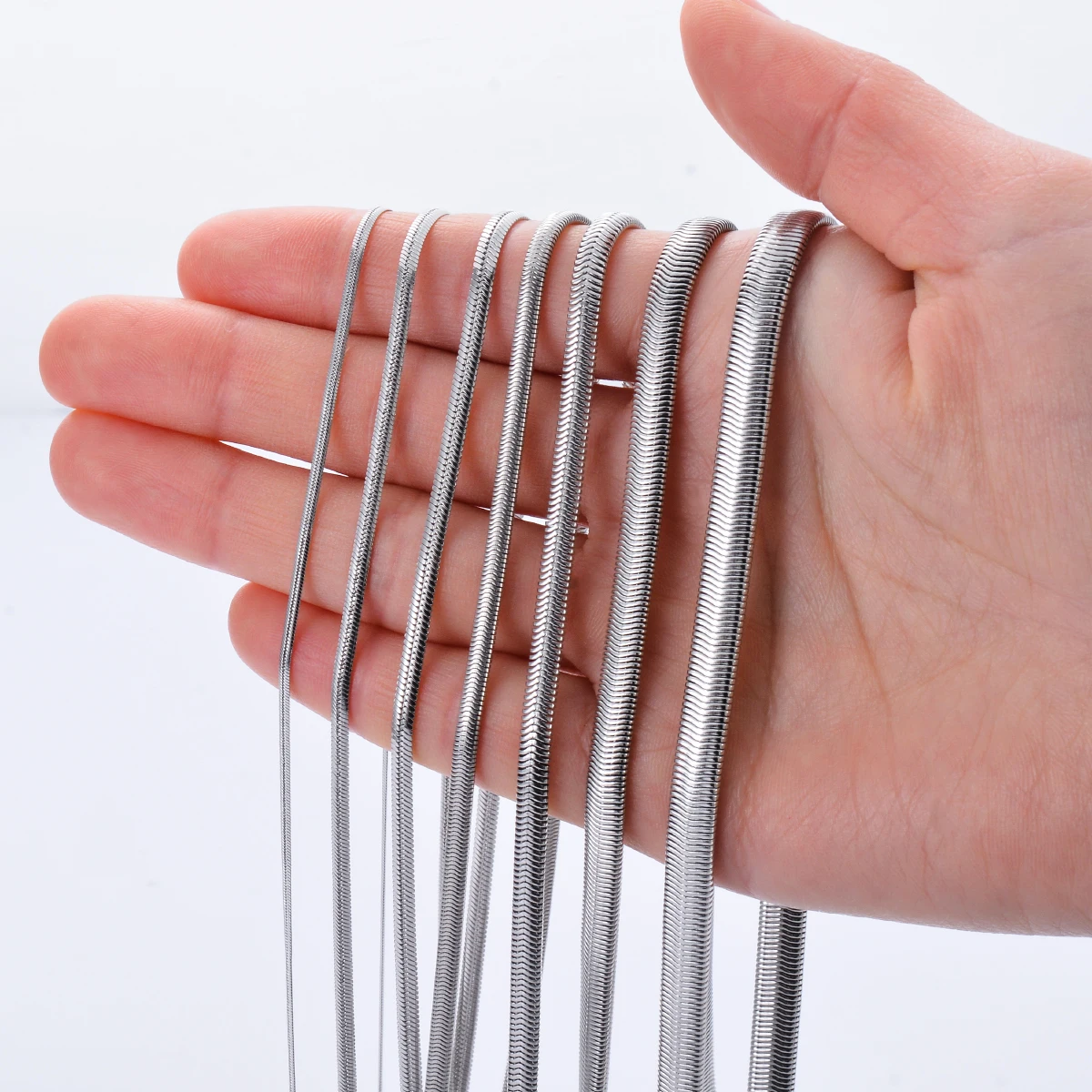 Gioielli In Acciaio Inossidabile 2.4mm/3mm/4mm/5mm/6mm Collana A Catena A Serpen - Foto 2