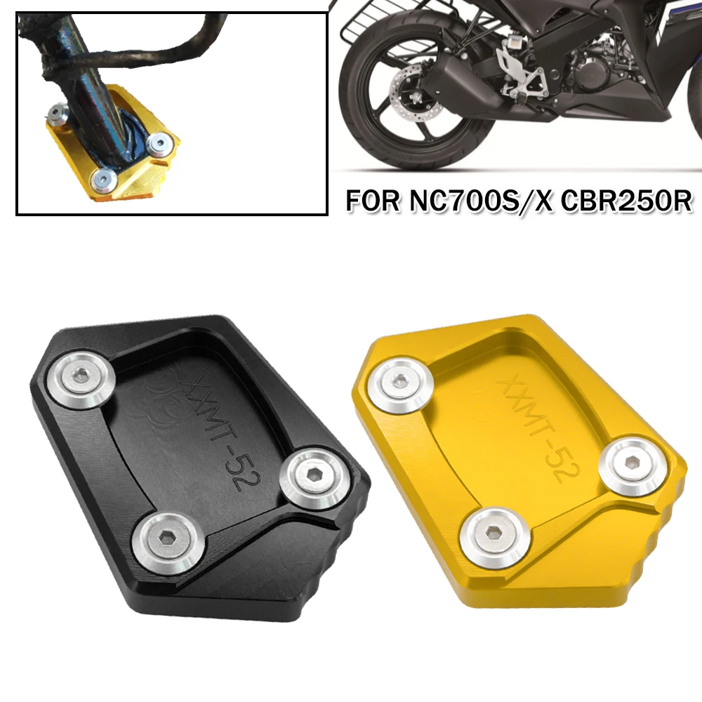 Black Motorcycle Kickstand Side Pad For Honda CBR250R 2011-2015 