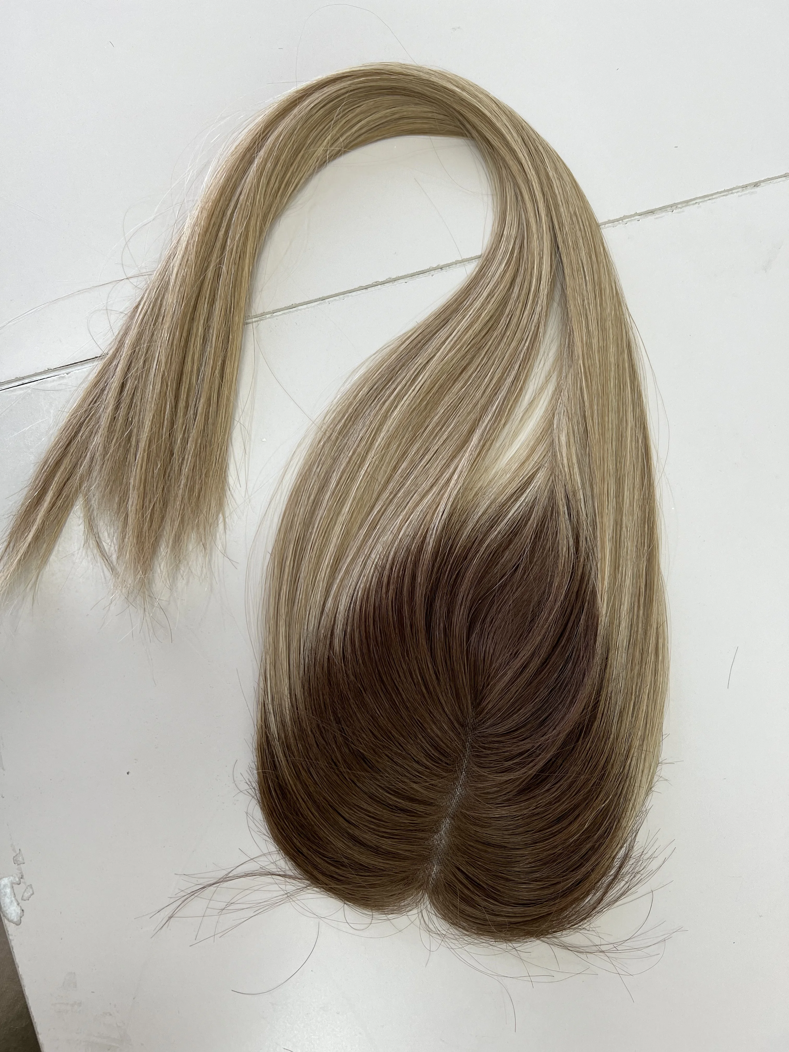 Lace topper Kosher Wigs European hair Straight blond color TsingTaowigs Human Hair Jewish Wig For Women 4x4