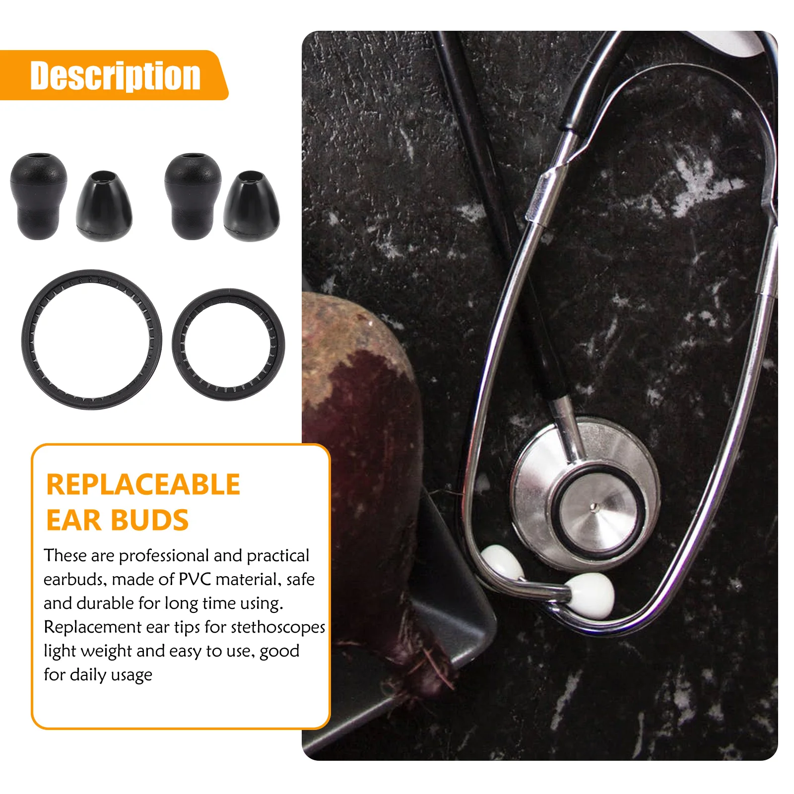 Supple Earbuds Stethoscope Diaphragm Replacement Parts Adult Pediatric Covers Accessories Bell Cover Stethoscope Health Care