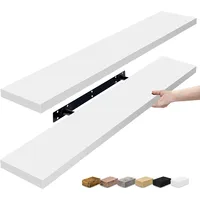 Floating Shelves for Wall - 2 Long Floating Shelves Farmhouse - 35 x 9 Inch Wall Mounted Floating Shelves for Wall, White 1