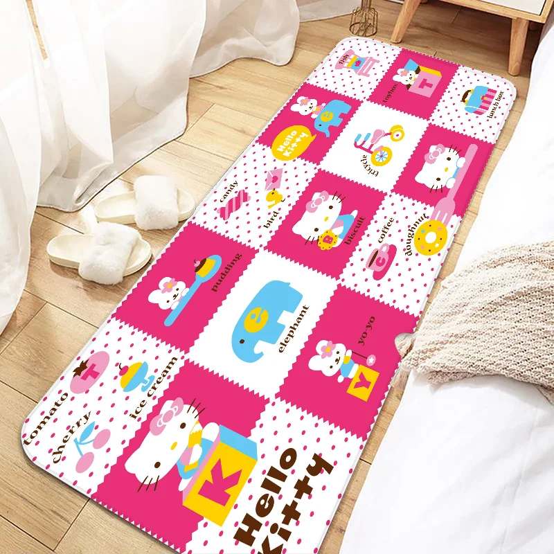 

Sanrios Hello Kittys Door Mat Entrance Non-slip Doormat Washable Kitchen Carpet Living Room Hallway Rugs Bathroom Bath Door Mats