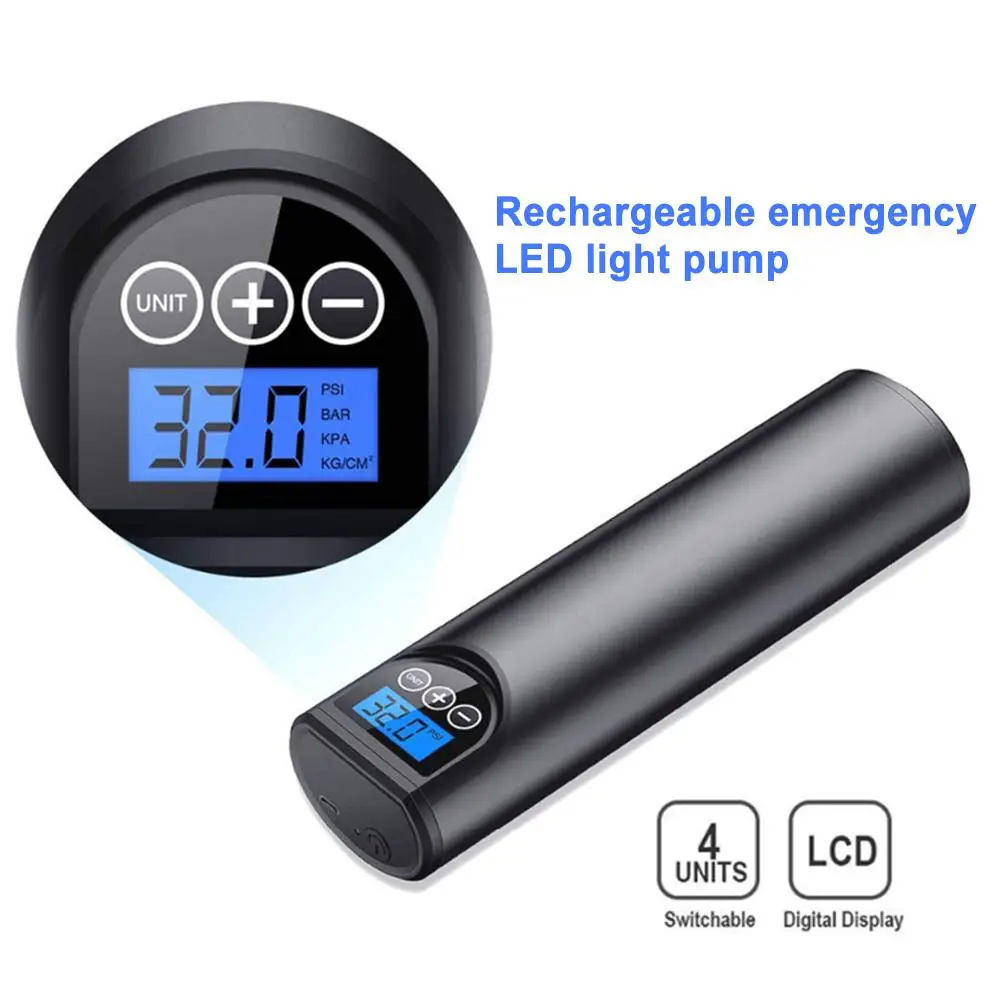 

12 В 150psi перезаряжаемый воздушный насос для накачивания шин беспроводной портативный компрессор цифровая фотография для автомобиля велосипеда шин мячей