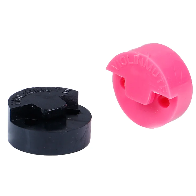 5pcs Professional Violin Parts Accessories 20 X 20mm Black Acoustic Round Rubber Violin Mute Fiddle Silencer