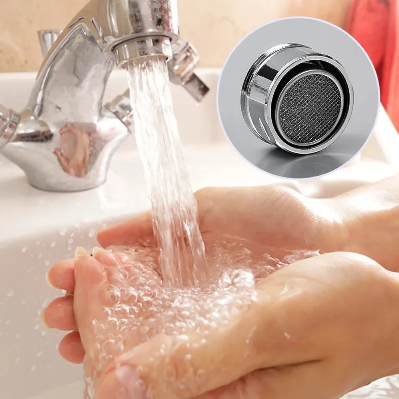 Stainless Steel Faucet Aerator Replaceable Mesh Core Water Saver Splash-proof Filter Faucets Outlet Bubbler Kitchen Accessories faucet aerator faucet water filter faucet filter