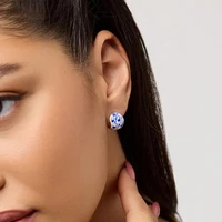 Juliana Enamel Flower Hoop Earrings 5