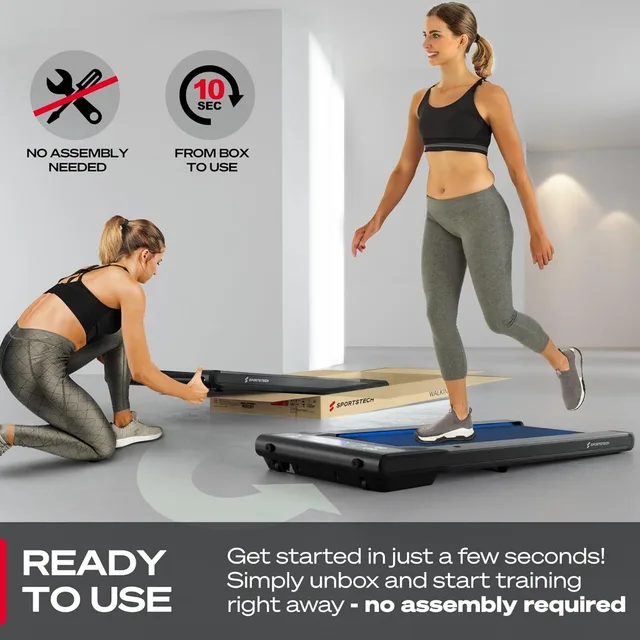 Walking Pad Treadmill Under Desk  | Quiet Portable 300lbs Treadmills with Remote Control + App | Premium Fitness Workout 6