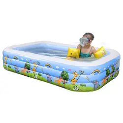 Blow Up Pool Foldable Blow Up Pool For Outdoor Space-Saving Swimming Pool For Family Thickened Inflatable Pool For Summer Water