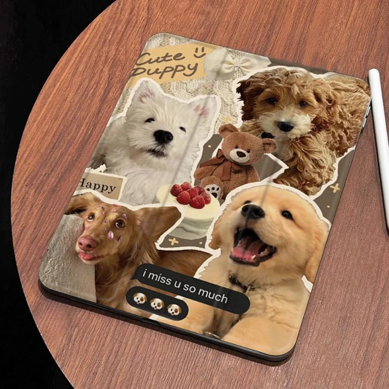 Cute Happy Puppy Tablet Case - Universal Fit