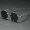 Vintage Round Sunglasses Men New Fashion Gradient Multi-color Sun Glasses Women Trendy Luxury Brand Design Casual Shades
