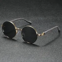 Vintage Round Sunglasses Men New Fashion Gradient Multi-color Sun Glasses Women Trendy Luxury Brand Design Casual Shades