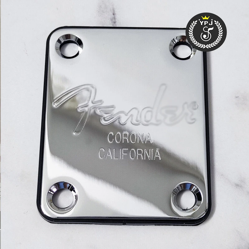 1 Set for Fender Electric Guitar Neck Plate 4 Holes with 4 x Screws Fit for Strat Tele Electric Guitars Replacement