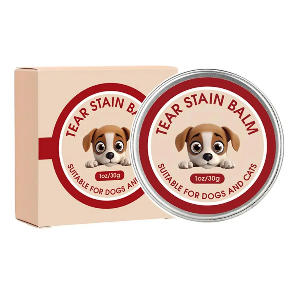 Pet Tear Stain Remover Paste for Dogs and Cats with Soft Cleaning Brush for Removing Tear Stains Eye Boogers and Dirt Around Eyes