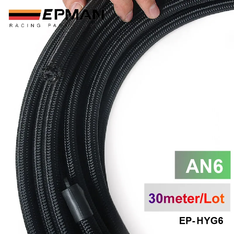 2013 very high quality-AN6 Cotton Over Braided Fuel / Oil Hose Pipe Tubing Light Weight, 30 Meters Roll TK-HYG6