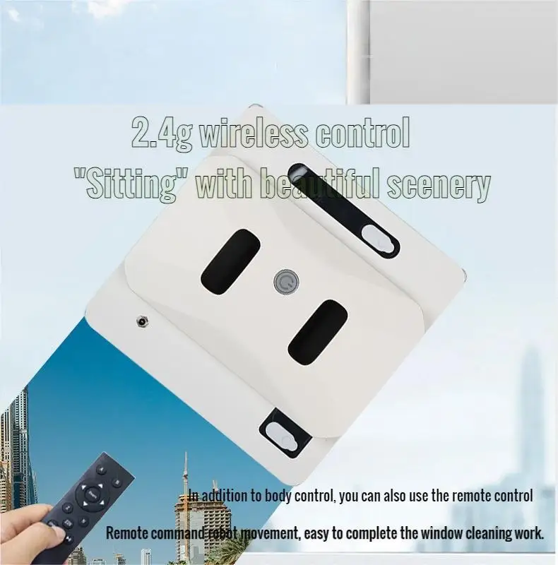 Household window automatic water spray cleaning robot vacuum cleaner remote control electric window wiper household glass wiper 5