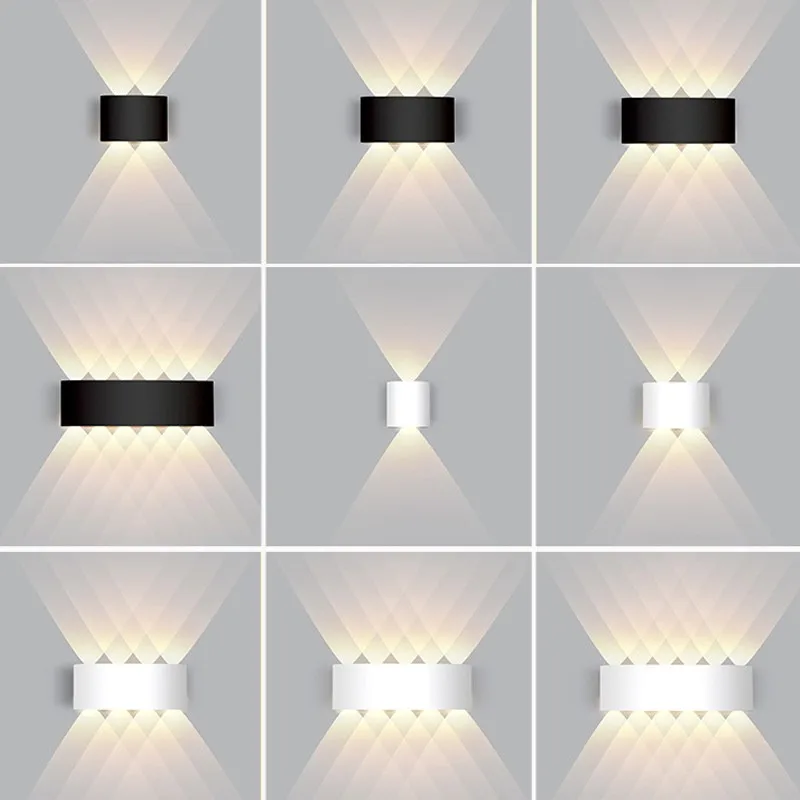 IP65 LED Wall Lamp Outdoor Waterproof Garden Lighting Aluminum AC86-265 Indoor Bedroom Living Room Stairs aisle Wall Light