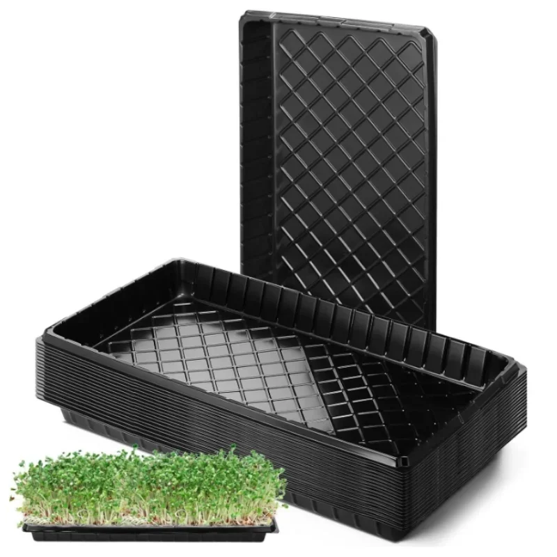 PP Plant Germination Tray Growing Plate Plants Starter For Gardening Starting Seeding Tray For Growing Microgreens Wheat 8Pcs seed starter tray seedling tray