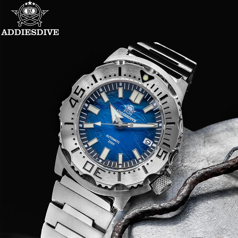 ADDIESDIVE 42mm Men's Automatic Mechanical Watch Sapphire Stainless Steel 20Bar Dive Luminous  Watches Casual Relogios Masculino