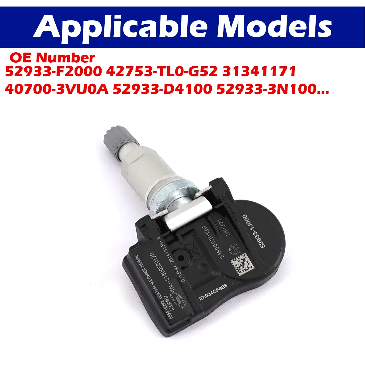 TPMS Reifendrucksensor Schwarz Aluminium Gummi Ventilschaft Ersatz Reparatursatz für Hyundai Kia Honda Nissan BMW GM Chevrolet – Detail 3