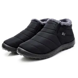 Women's Chunky Fur Ankle Boots - Stylish Platform Winter Footwear - 45 (Black)