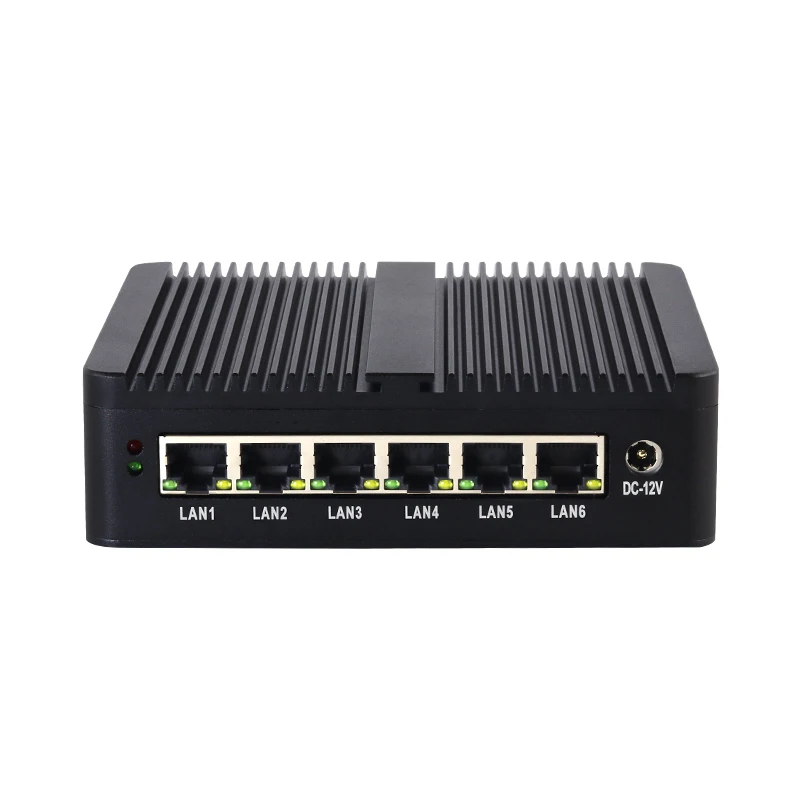 Mini PC Intel Celeron J6412 I226-V 2.5G 6 LAN DDR4 8GB Fanless Pfsense Firewall Router SIM Slot Industrial Computador USB3.2 bebepc mini pc intel celeron j6412 i226 v 2 5g 6 lan ddr4 fanless pfsense firewall router sim slot industrial computador