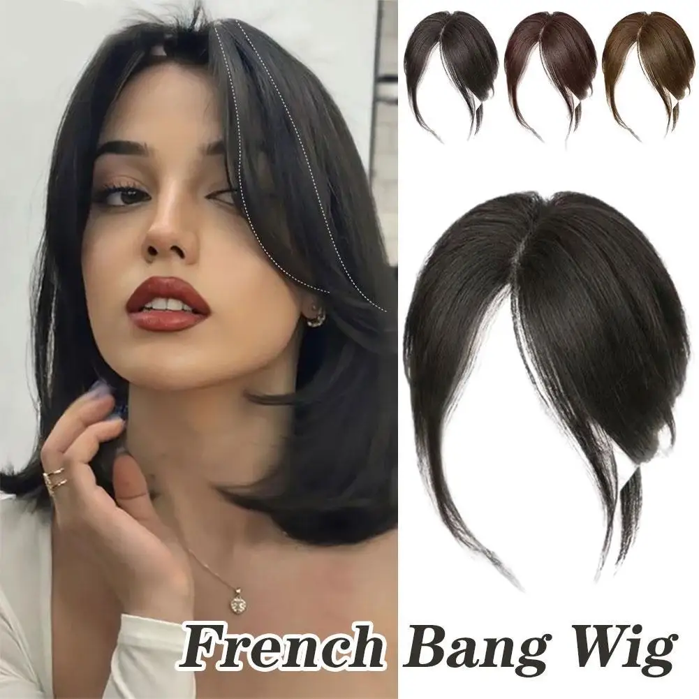 Wig Pieces For Women Simulated Hair On The Of The Head Natural And Fluffy Eight Shaped Bangs Light And Thin Hair Pieces