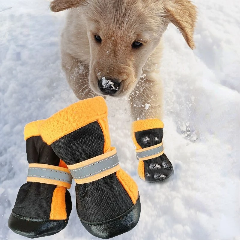 

Pet Shoes For Small Dogs Reflective Non Slip Wear Resistant Winter Warm Boots For Bichon Corgi Chihuahua York Teddy Soft-soled