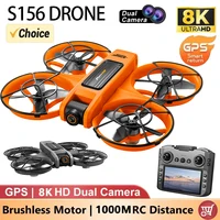 Nouveau drone quadricoptère S156, drone professionnel avec caméra 8K, WIFI 5G FPV, écran large de 4,5 pouces, télécommande RC, VS V66 1