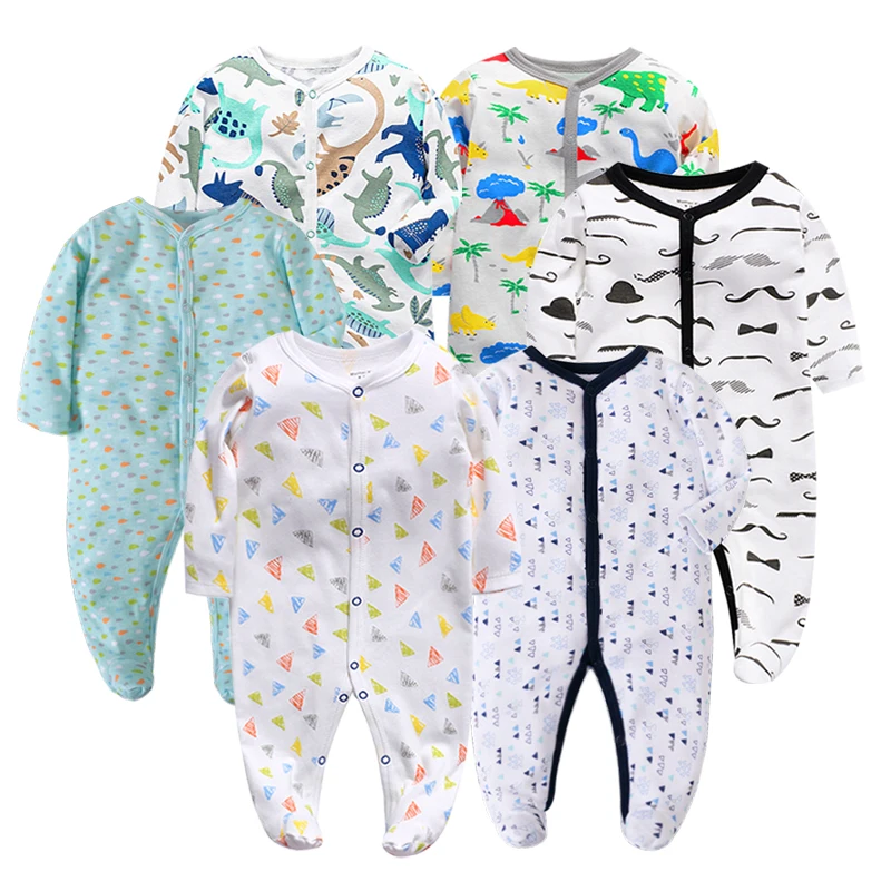 Newborn Jumpsuit Cartoon Long Sleeves Baby Rompers for Boys Girls Autumn Clothes Infant Outfit Toddler Onesie 0-12M