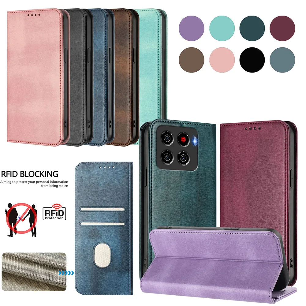 Premium Magnetic Wallet Flip Leather Phone Case - Sleek and Durable Back Cover