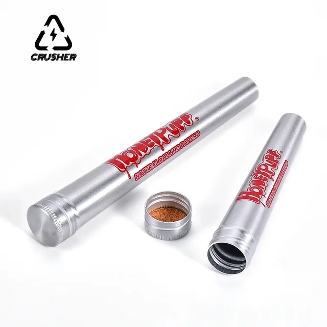 CRUSHER Conical Roll Paper Storage Tube Metal Sealed and Moisturizing Pillbox for Horn Tube Tobacco Box Cigarette Accessories