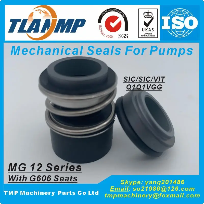 MG12/28-Z, MG12/28-G6, MG12/28-G60 Q1Q1VGG Rubber Bellow Mechanical Seals for Pumps (Material:SiC/SiC/VIT)