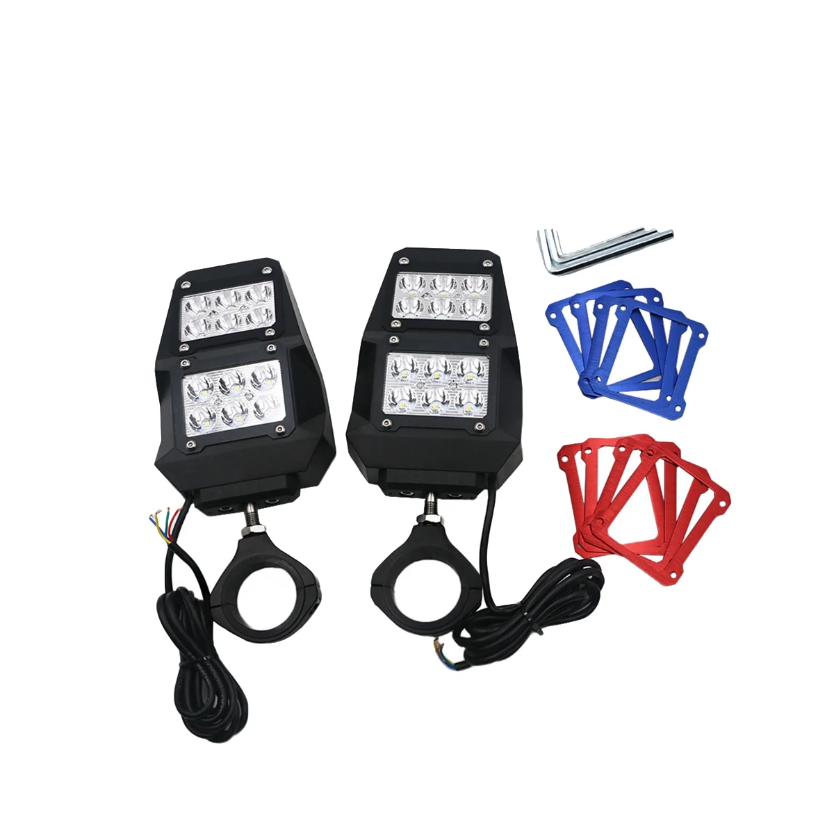 

UTV Rear-View Mirror Automotive Supplies Three-Color Rear-View Mirror with Light Side Rear-View