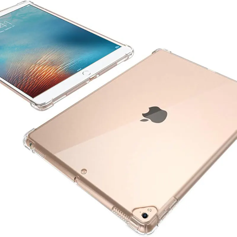 Flexible TPU Silicone Transparent Tablet Case with Airbag Protection