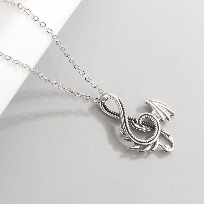 

Vintage 925 Sterling Silver Dragon Necklaces For Women Luxury Elegant Jewelry Gift Female Wholesale Free Shipping Money 925