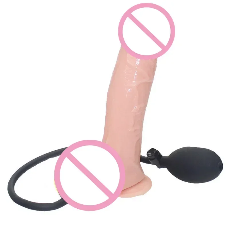 Sex Toys for Women Inflatable Dildo Suction Cup Anal Plug Penis Pump Butt Plug Vaginal Stimulation