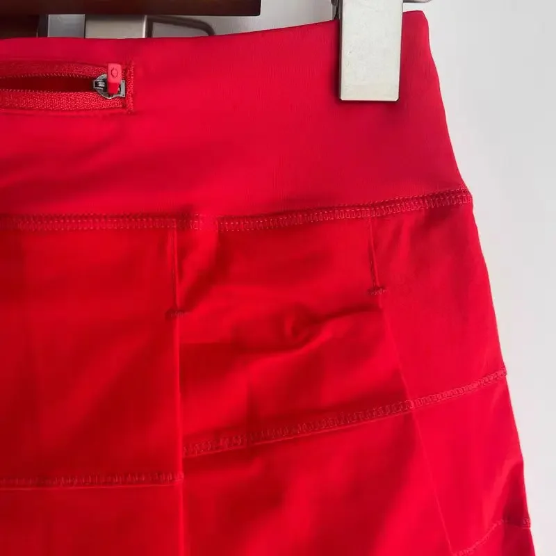 Lemon Sports Tennis Short Skirt Anti-slip Fake Two Pieces With Lining High Waist Pleated Skirt Pace Rival Yoga Fitness Skirt