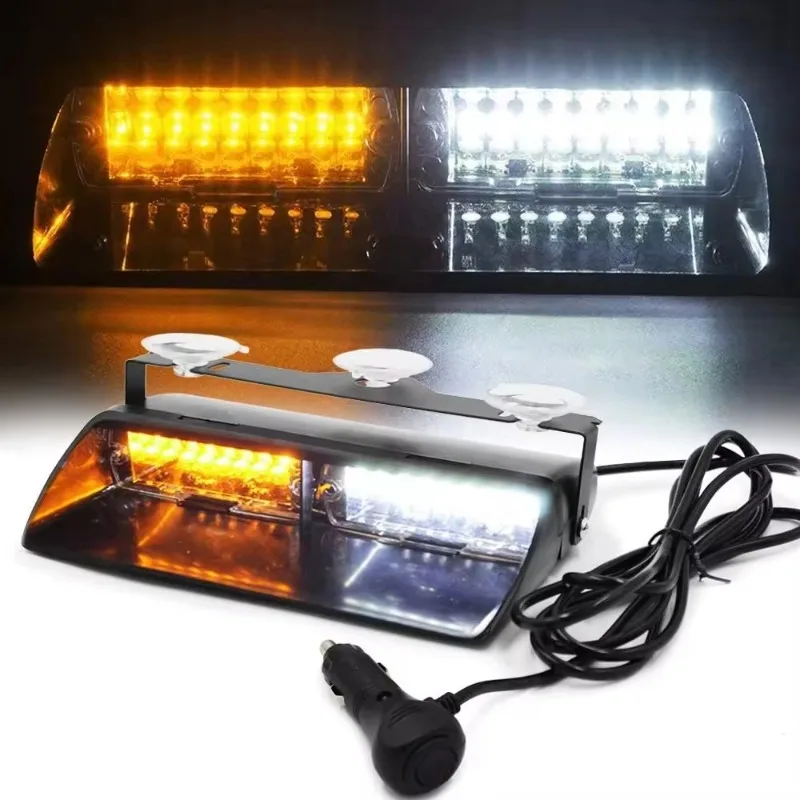 16 LED Emergency Car Strobe Lights Flash Lighting Suction Cup