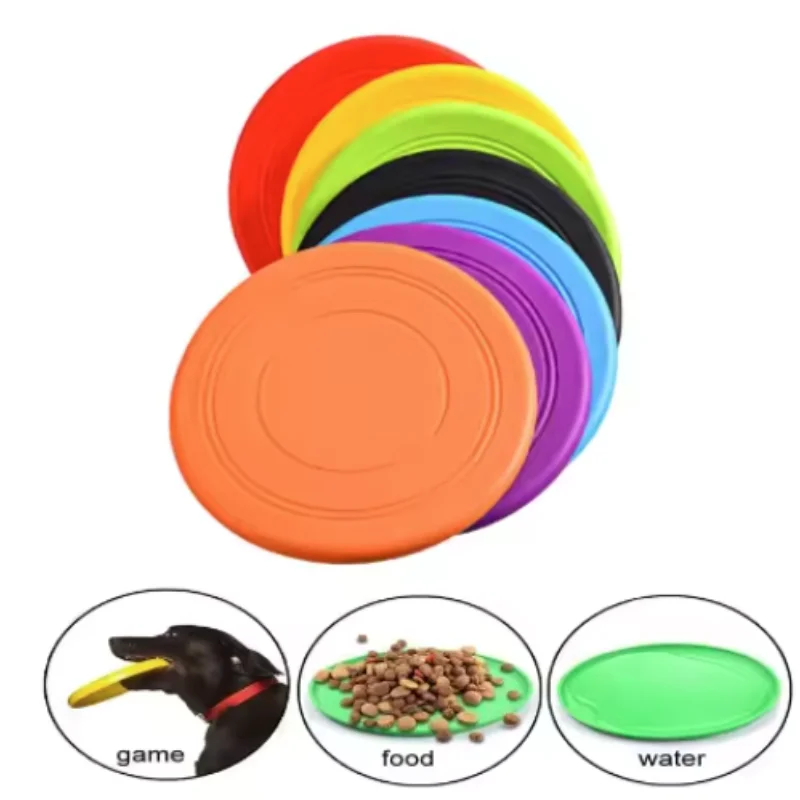 7 Colors Silicone Flying Saucer Funny Dog Cat Toy Dog Game Flying Discs Resistant Chew Puppy Training Interactive Pet Supplies 5