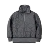 Maden Quilting Half Zip Coat for Men 3M Thinsulate Filling Winter Thickened Warm Parkas Gray Stand-up Collar Pullover Men's Coat 6
