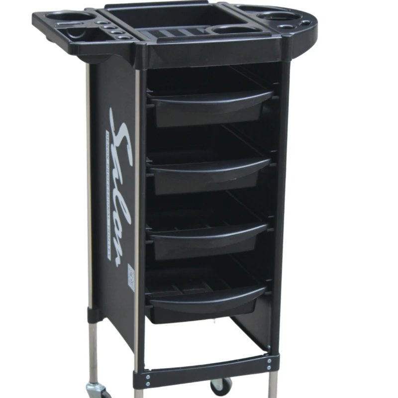 Metal Hair Salon Trolley Station Welding Storage Clear Acrylic Cart Beauty Makeup Carrito Salon De Belleza Furniture ZT50ST